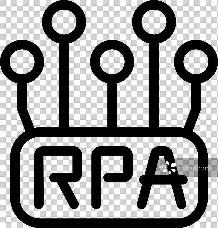 RPA机器人流程自动化技术图标图片素材