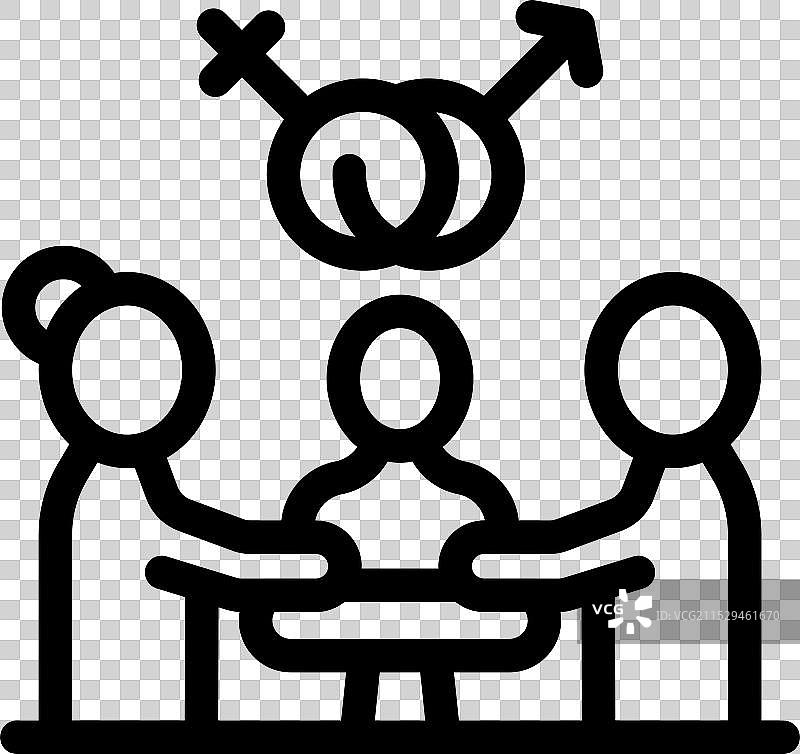 团队共同努力实现性别平等图片素材