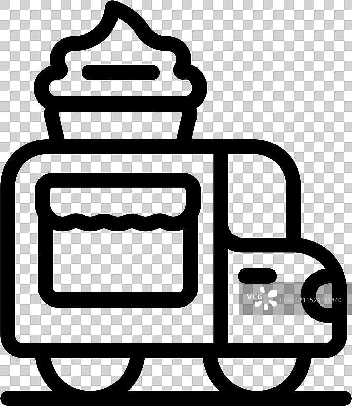 食品车正在提供杯子蛋糕图片素材