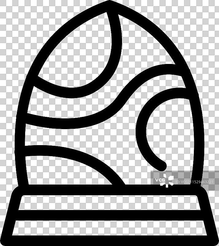 装饰有波浪线的复活节彩蛋站在一个上面图片素材