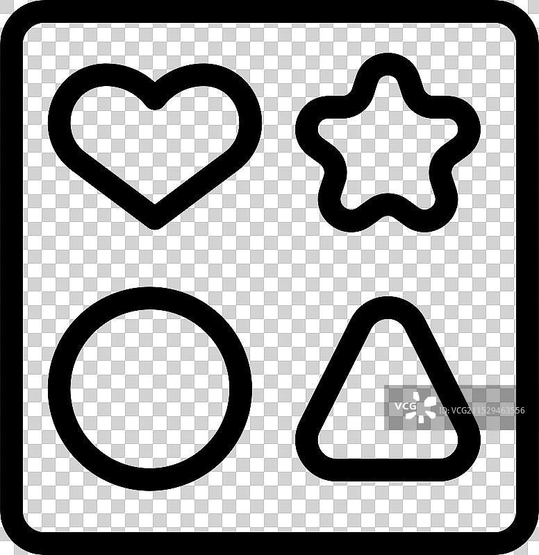 带有心形、星形和圆形的烘焙托盘图片素材