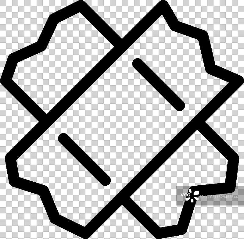 两块纸板形成十字形图片素材