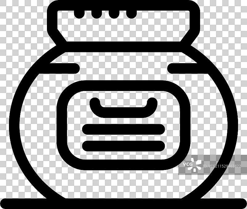 圆形玻璃罐，带有腌制食品标签图片素材