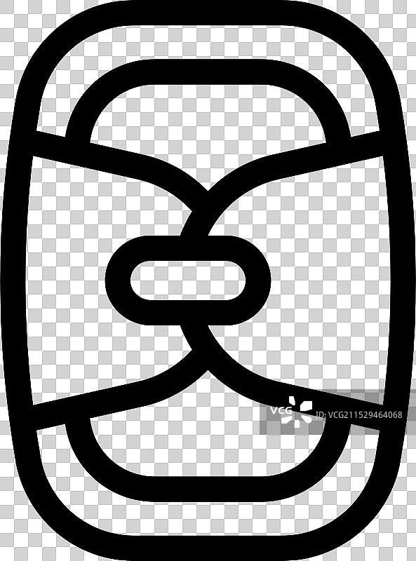 新生儿背带的黑色线条图标图片素材