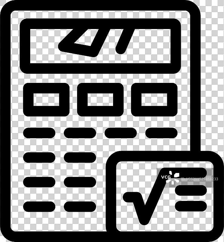 计算器显示平方根符号表示图片素材