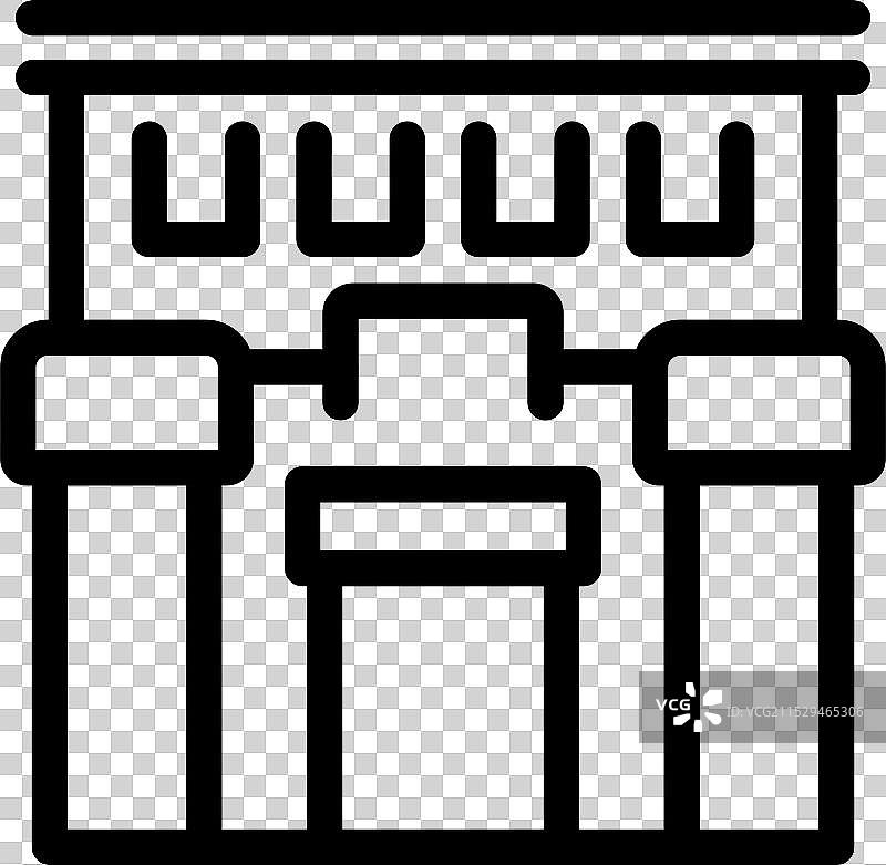 展示政府建筑的柱子立面图片素材