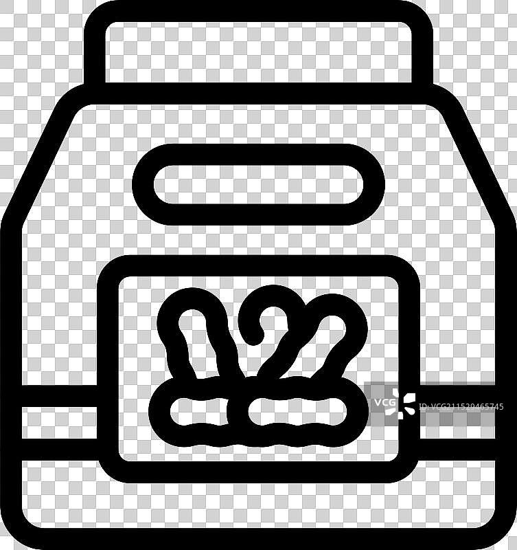 干果袋的线条图标风格图片素材