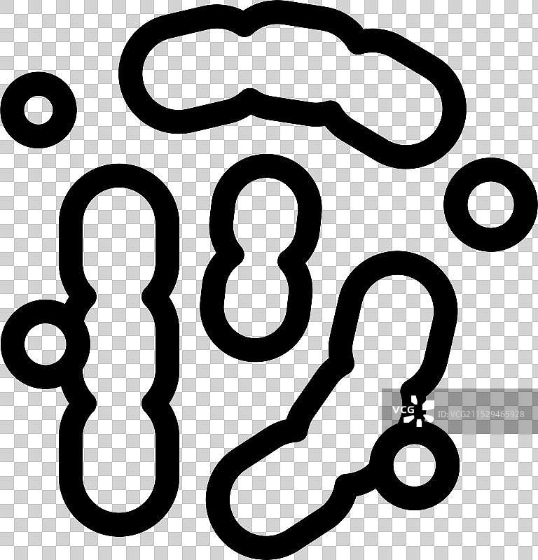 不同类型的细菌漂浮在周围图片素材