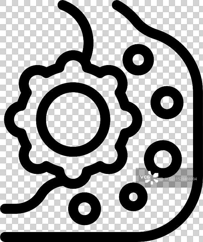 在人体细胞内部运作的齿轮象征着图片素材