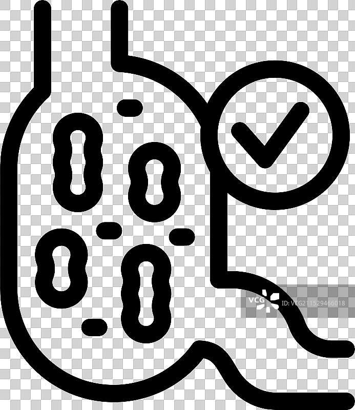 含有益生元的胃，显示良好的消化功能图片素材