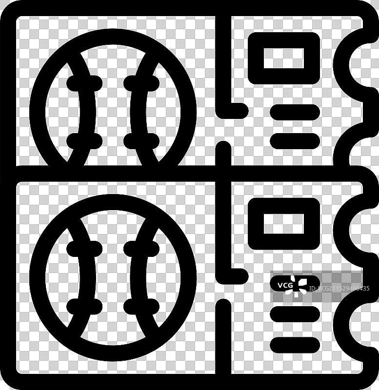 棒球票，允许入场观看精彩比赛图片素材