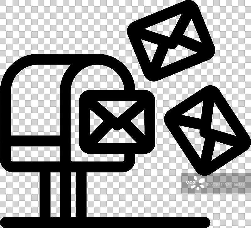 邮箱接收信件图标表示图片素材