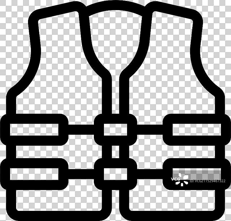 救生衣图标，展示安全设备图片素材