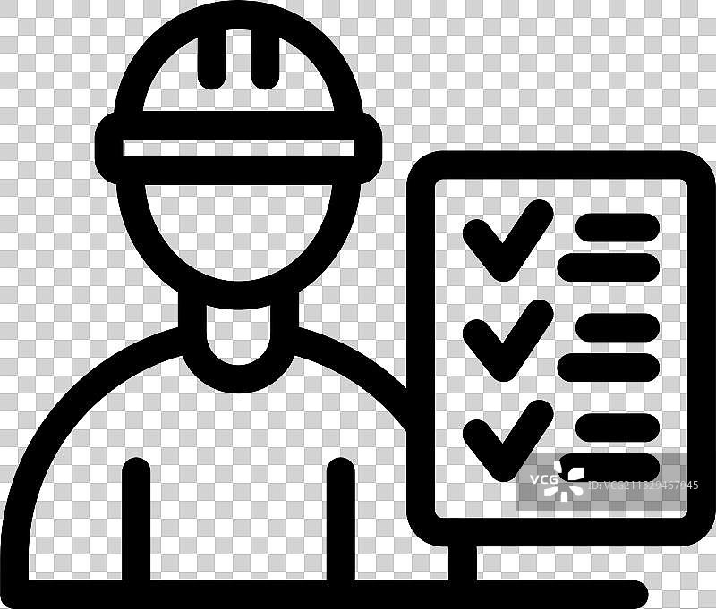 施工经理正在检查已完成的任务图片素材