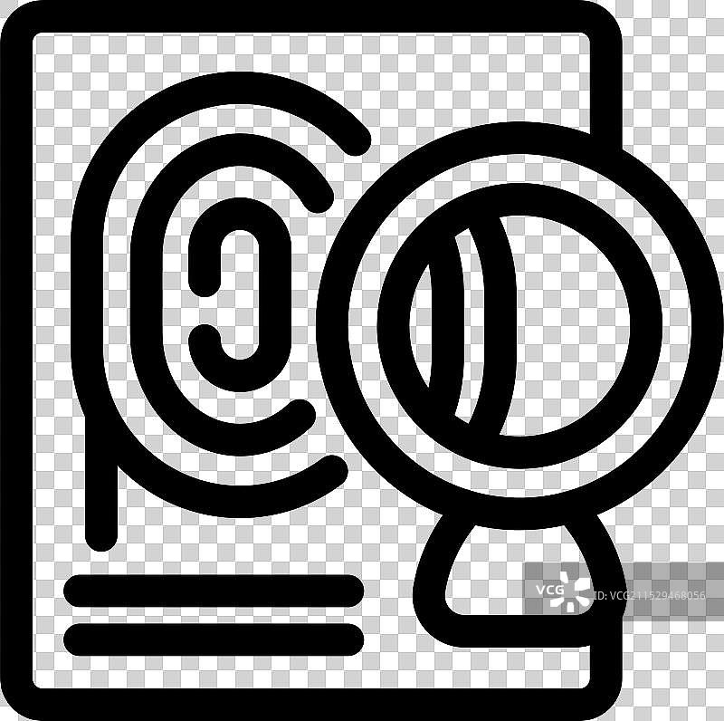 侦探正在分析文件上的指纹图片素材