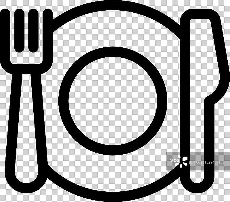 空盘子旁边放着刀叉图片素材