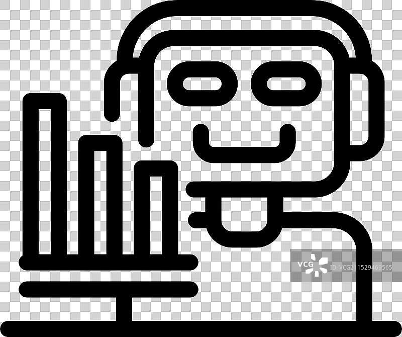 聊天机器人分析商业增长柱状图图片素材