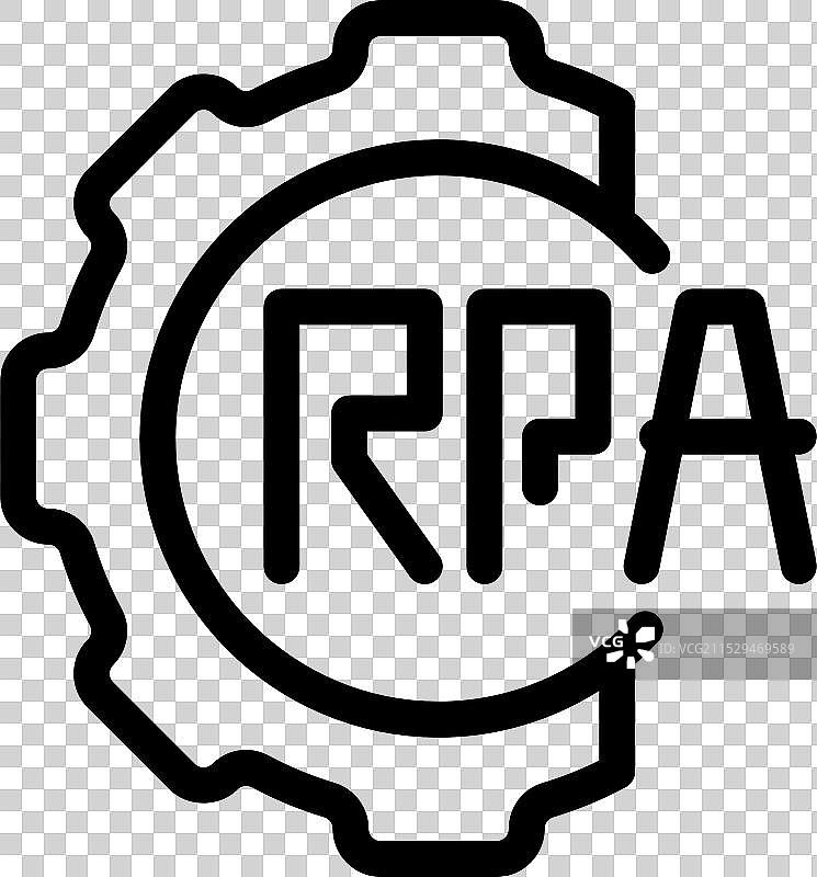 代表RPA（机器人流程自动化）的齿轮图片素材