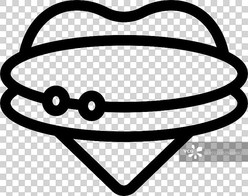 心形手链，上面有两个珠子形成一个图片素材