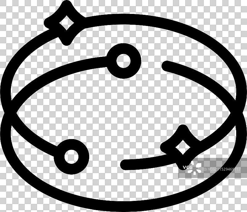 两个轨道路径围绕一个中心点旋转图片素材