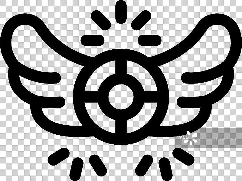 翅膀象征着目标市场的聚焦与覆盖图片素材