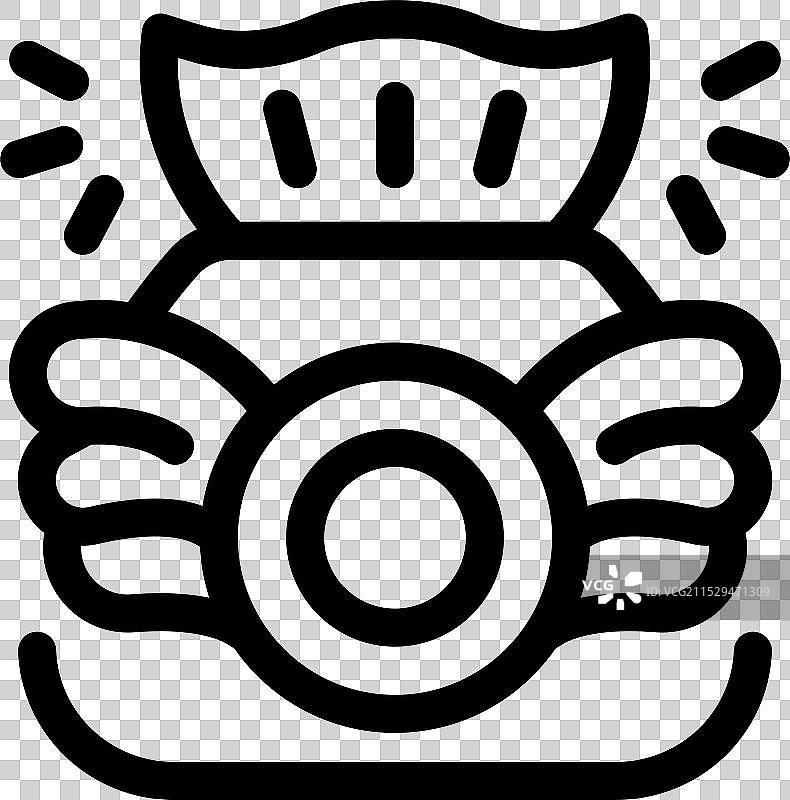 带翅膀的快速配送服务标志图片素材