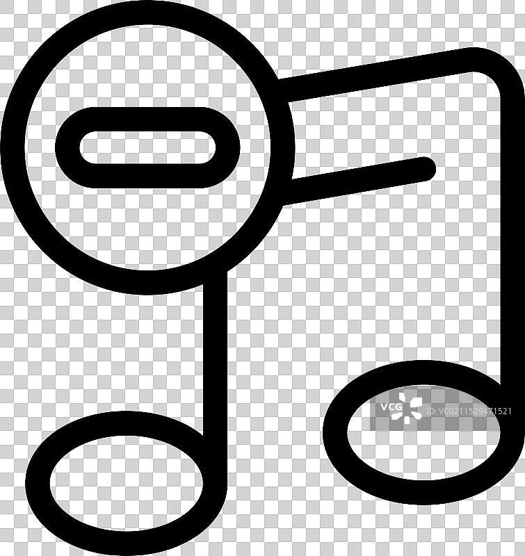 音乐音符图标显示静音或静音模式图片素材