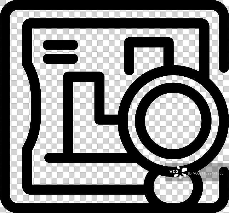 放大镜分析财务图表图标图片素材