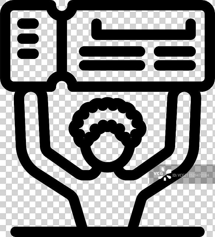 快乐的观众高举着票据图片素材