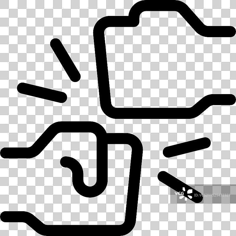 拳头碰拳头的文件夹象征着团队合作和图片素材