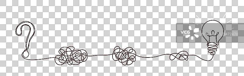 带有混乱概念的灯泡图片素材