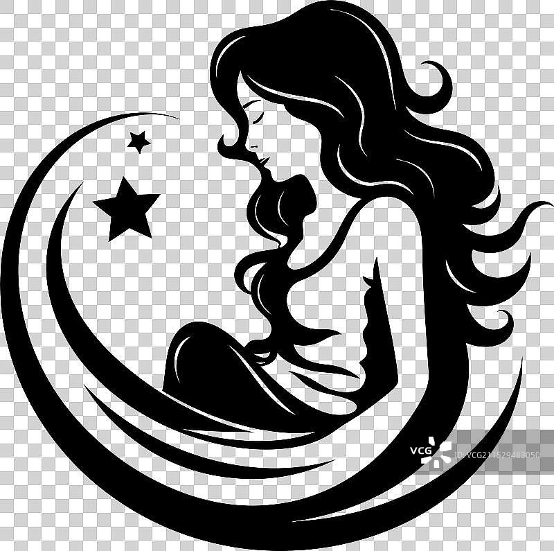 快乐旅程快乐孕妇标志设计图片素材