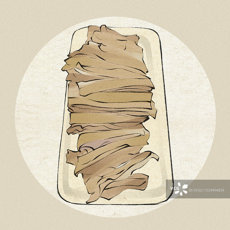 东乡手抓羊肉-甘肃省特色传统美食土特产小吃插画图片素材