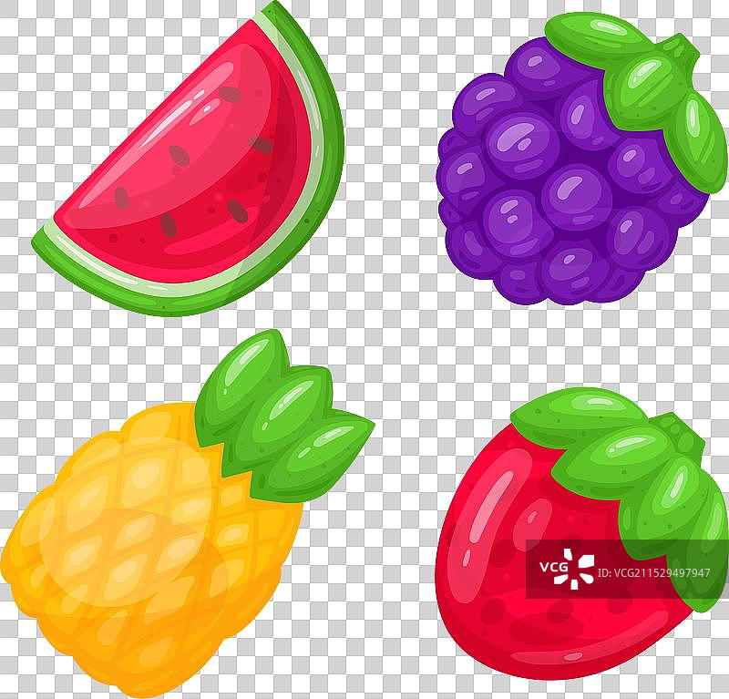 水果味软糖卡通果冻糖嚼劲十足图片素材