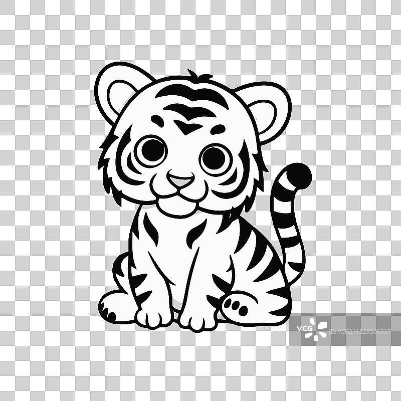 黑色的小老虎图片素材