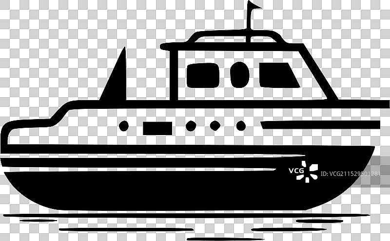 船 - 极简和扁平化的标志图片素材