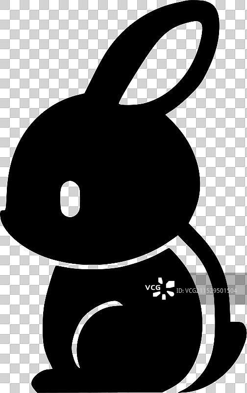 兔子 - 极简和简单的轮廓图片素材
