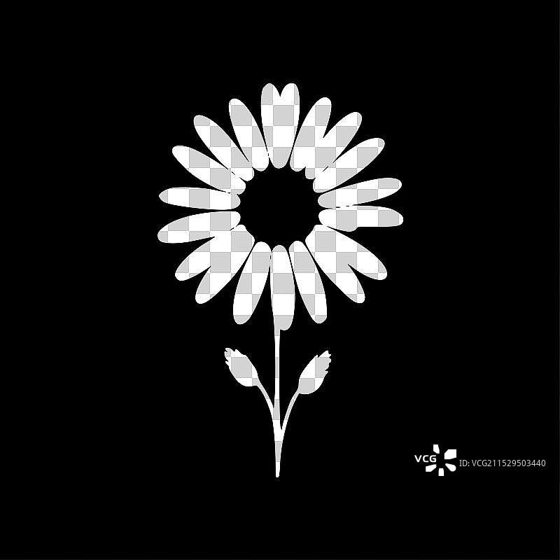 雏菊 - 极简风格的平面logo图片素材