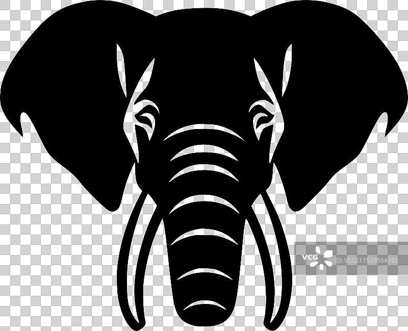 大象 - 极简和简单的轮廓图片素材