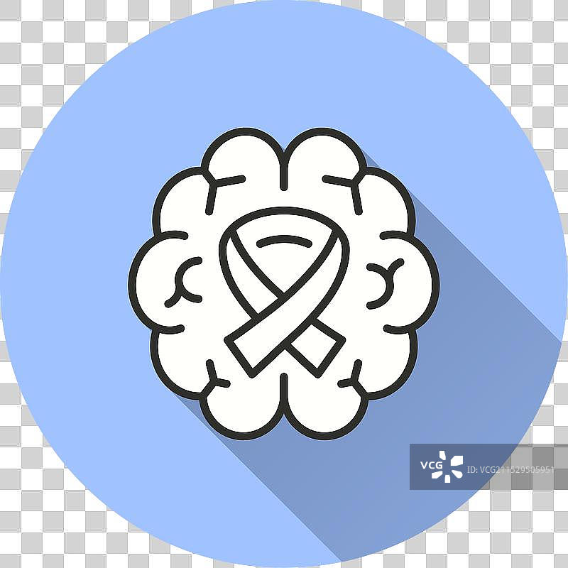 多发性硬化症图标，带有长阴影图片素材