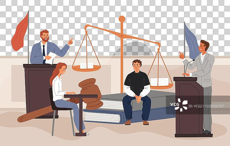 法律与正义的小人们与司法相关图片素材