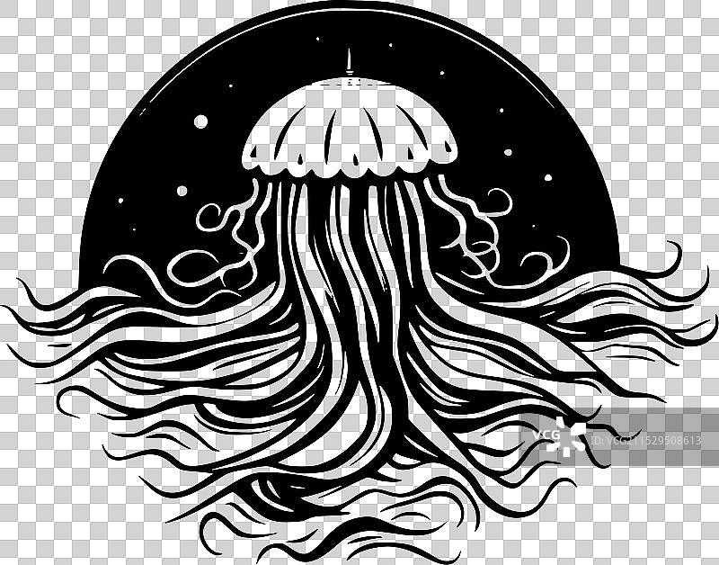 海洋 - 黑白色图片素材