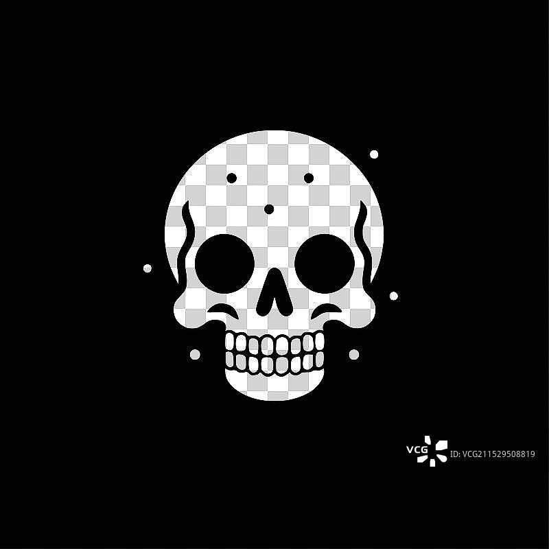 骷髅 - 黑白色图片素材
