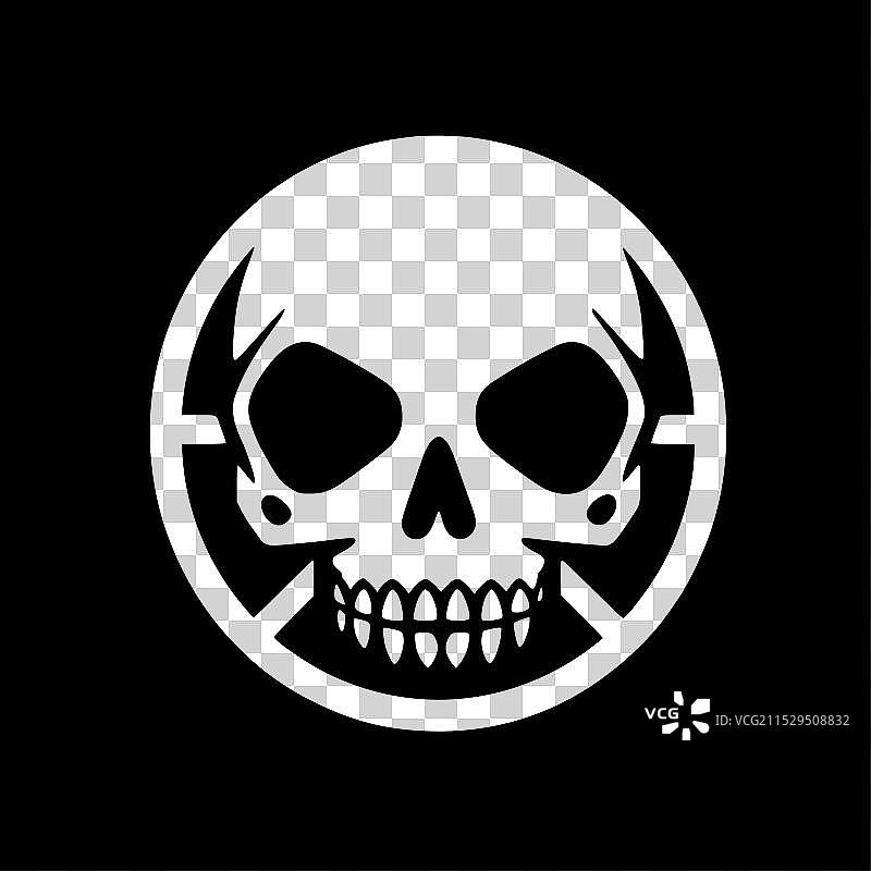 骷髅 - 黑白色图片素材