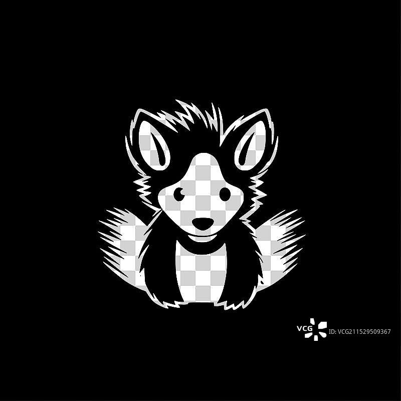 臭鼬 - 极简和简单的轮廓图片素材