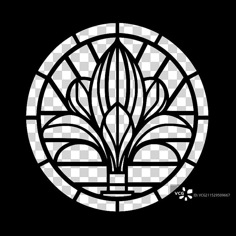 简约平面风格的彩色玻璃标志图片素材