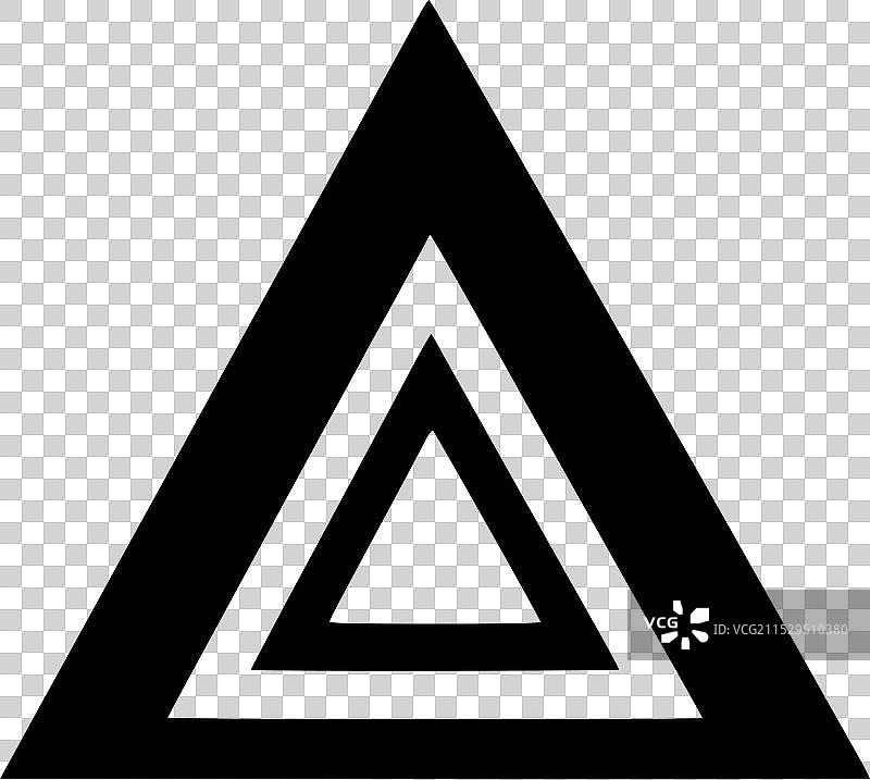 黑白三角形图片素材