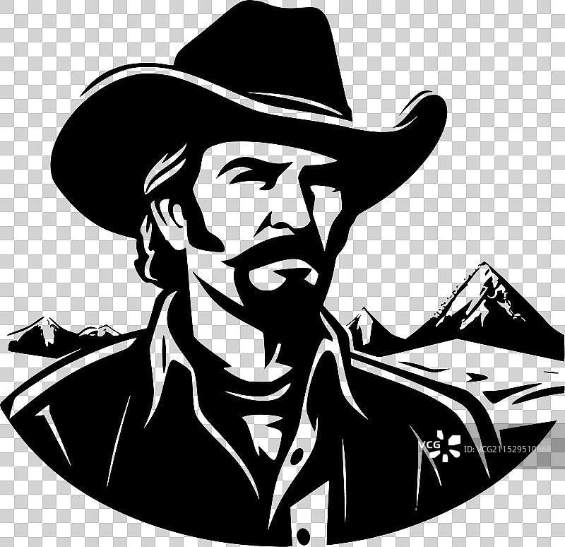 西方 - 极简和简单的轮廓图片素材