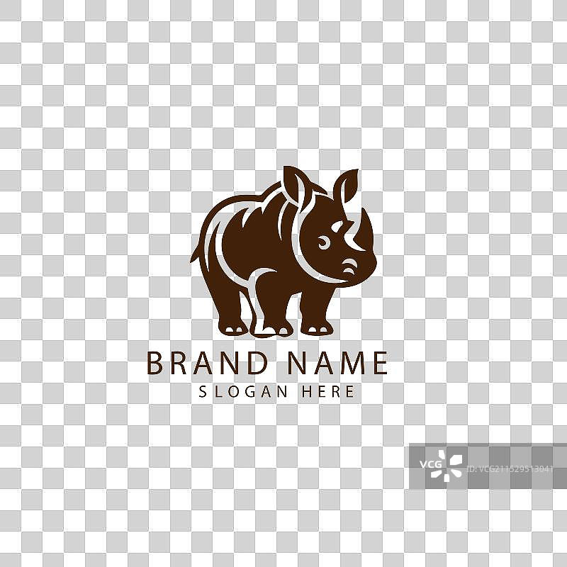 一个以犀牛动物为主题的图标设计图片素材