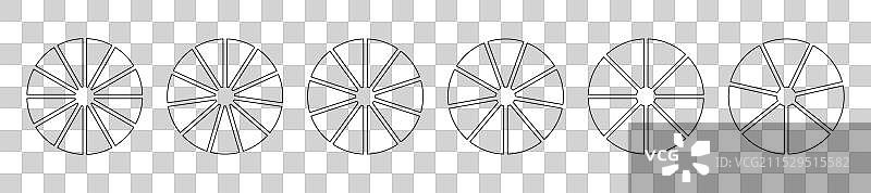 分段的甜甜圈图表图片素材
